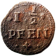 1½ Pfennig - George II William, Germany, 1687-1689 reverse image