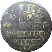 1½ Pfenning - George II William, Germany, 1701-1703 reverse image