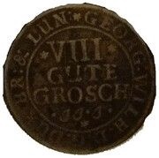 8 Gute Groschen ⅓ Thaler - George II William, Germany, 1694-1698 reverse image