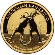 25 Dollars - Elizabeth II 4th Portrait - Kangaroo - Gold Bullion Coin, Australia, 2010 reverse image