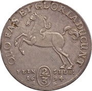 ⅔ Thaler - George II William, Germany, 1692-1697 reverse image