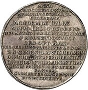 1 Thaler - George William 100th Anniversary of the University of Helmstedt, Germany, 1676 reverse image
