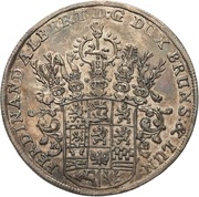 1 Thaler - Rudolph August and Anthony Ulrich Death obverse image