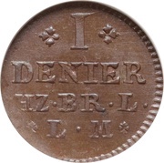 1 Denier / 1⁄13 Mattier - Charles I Seven Years' War obverse image