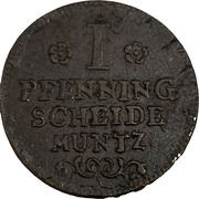 1 Pfennig - Louis Rudolph, Germany, 1733-1734 reverse image