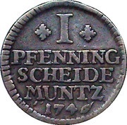 1 Pfenning - Charles I, Germany, 1737-1780 reverse image