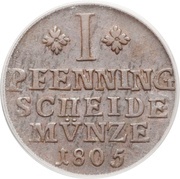 1 Pfenning - Charles William Ferdinand, Germany, 1780-1806 reverse image