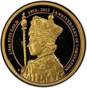 25 Dollars - Elizabeth II 4th Portrait - Elizabeth II Coronation, Australia, 2013 reverse image