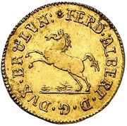 2 Pfennig - Ferdinand Albert II Gold pattern strike obverse image
