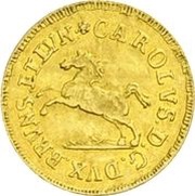 2 Pfennig - Charles I Gold pattern strike obverse image