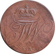 2 Pfenning - Fredrich William obverse image