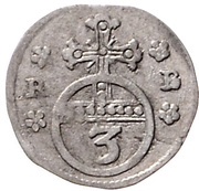 3 Pfennig - Rudolph August, Germany, 1675-1682 reverse image