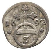 3 Pfennig - Rudolph August and Anthony Ulrich, Germany, 1692-1702 reverse image