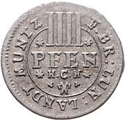 4 Pfennig - Anthony Ulrich, Germany, 1704-1706 reverse image