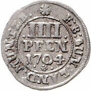 4 Pfennig - Anthony Ulrich, Germany, 1704-1713 reverse image