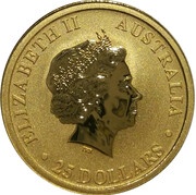 25 Dollars - Elizabeth II 4th Portrait - Kangaroo - Bullion Coin obverse image