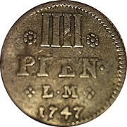 4 Pfennig - Charles I, Germany, 1747-1750 reverse image
