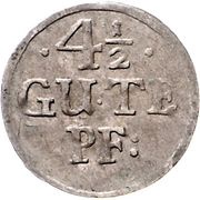 4½ Pfennig - Rudolph August and Anthony Ulrich, Germany, 1691 reverse image
