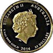 25 Dollars - Elizabeth II 4th Portrait - Our Last Man - Gold Bullion Coin obverse image