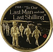 25 Dollars - Elizabeth II 4th Portrait - Our Last Man - Gold Bullion Coin, Australia, 2014 reverse image