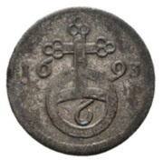 6 Pfennig - Rudolph August and Anthony Ulrich, Germany, 1693 reverse image