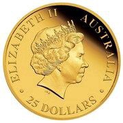 25 Dollars - Elizabeth II 4th Portrait - Koala - Gold Coin obverse image