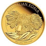 25 Dollars - Elizabeth II 4th Portrait - Koala - Gold Coin, Australia, 2014 reverse image