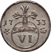 6 Pfennige - Louis Rudolph, Germany, 1731-1735 reverse image