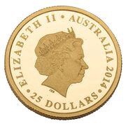 25 Dollars - Elizabeth II 4th Portrait - The Land Down Under, Prospectors obverse image