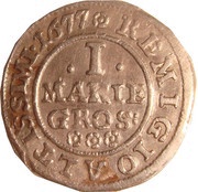 1 Mariengroschen - Rudolph August, Germany, 1667-1684 reverse image