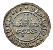 1 Mariengroschen - Rudolph August and Anthony Ulrich, Germany, 1686-1689 reverse image
