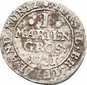 1 Mariengroschen - Louis Rudolph, Germany, 1731 reverse image