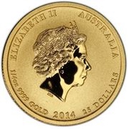 25 Dollars - Elizabeth II 4th Portrait - Battle of the Coral Sea - Gold Bullion Coin obverse image