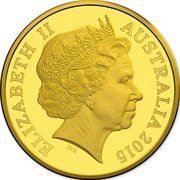 25 Dollars - Elizabeth II 4th Portrait - UNESCO Great Barrier Reef - Gold Bullion Coin obverse image