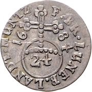 1⁄24 Thaler - Rudolph August, Germany, 1684 reverse image