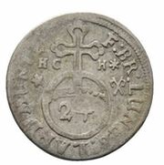 1⁄24 Thaler - Rudolph August and Anthony Ulrich, Germany, 1693-1694 reverse image