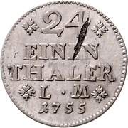 1⁄24 Thaler - Charles I, Germany, 1747-1757 reverse image