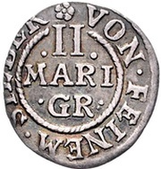 2 Mariengroschen - August, Germany, 1654-1655 reverse image