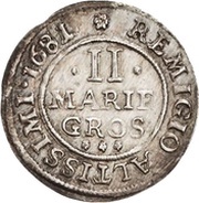 2 Mariengroschen - Rudolph August, Germany, 1667-1684 reverse image