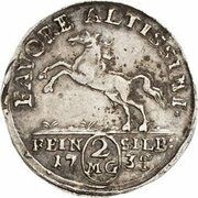 2 Mariengroschen - Ferdinand Albert II, Germany, 1735 reverse image