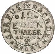 1⁄12 Thaler - Rudolph August and Anthony Ulrich, Germany, 1697-1704 reverse image