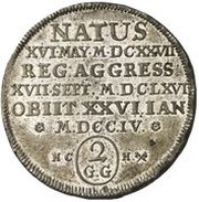 2 Gute Groschen - Anthony Ulrich Death, Germany, 1704 reverse image