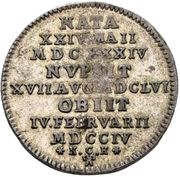 1⁄12 Thaler - Anthony Ulrich Death, Germany, 1704 reverse image