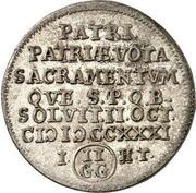 2 Gute Groschen - Louis Rudolph Homage of the City of Brunswick, Germany, 1731 reverse image