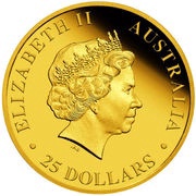 25 Dollars - Elizabeth II 4th Portrait - Koala - Gold Bullion Coin obverse image