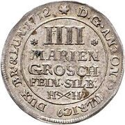 4 Mariengroschen - Anthony Ulrich obverse image