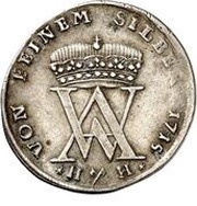 ⅑ Thaler - August William obverse image