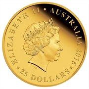 25 Dollars - Elizabeth II 4th Portrait - RSL Centenary - Gold obverse image