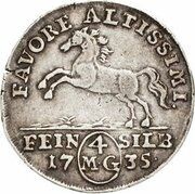4 Mariengroschen - Ferdinand Albert II, Germany, 1735 reverse image