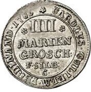 4 Mariengroschen - Charles William Ferdinand obverse image